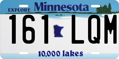 MN license plate 161LQM
