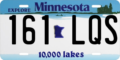 MN license plate 161LQS