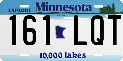 MN license plate 161LQT