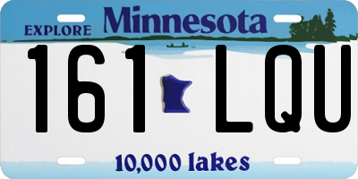 MN license plate 161LQU