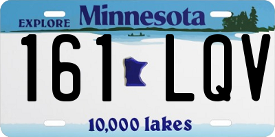 MN license plate 161LQV