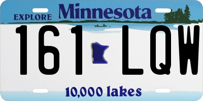 MN license plate 161LQW