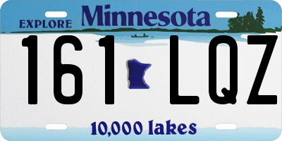 MN license plate 161LQZ