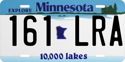 MN license plate 161LRA