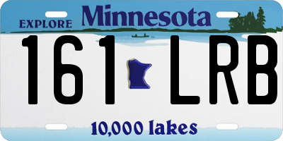 MN license plate 161LRB