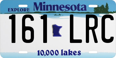 MN license plate 161LRC