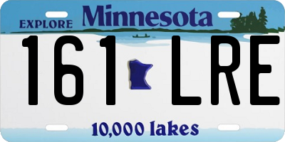 MN license plate 161LRE