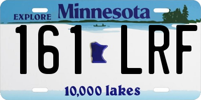 MN license plate 161LRF