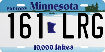 MN license plate 161LRG
