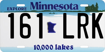 MN license plate 161LRK