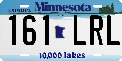 MN license plate 161LRL