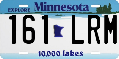 MN license plate 161LRM