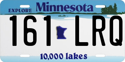 MN license plate 161LRQ