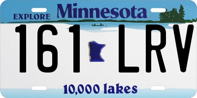 MN license plate 161LRV