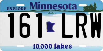 MN license plate 161LRW
