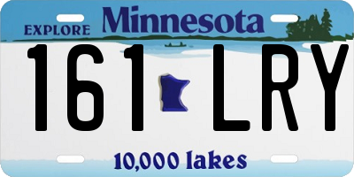 MN license plate 161LRY