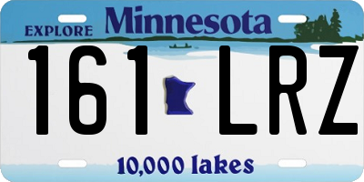 MN license plate 161LRZ