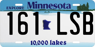 MN license plate 161LSB