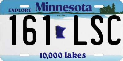 MN license plate 161LSC