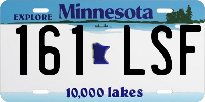 MN license plate 161LSF