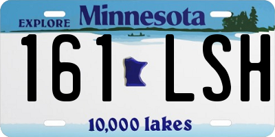 MN license plate 161LSH