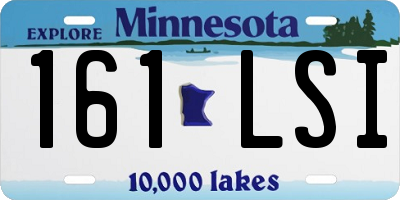 MN license plate 161LSI
