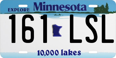 MN license plate 161LSL