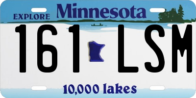 MN license plate 161LSM