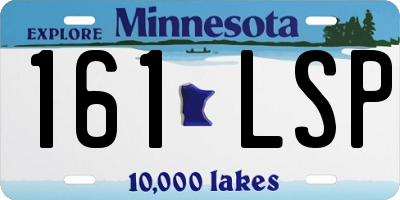 MN license plate 161LSP