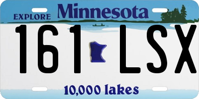 MN license plate 161LSX