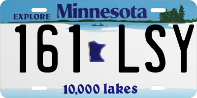 MN license plate 161LSY