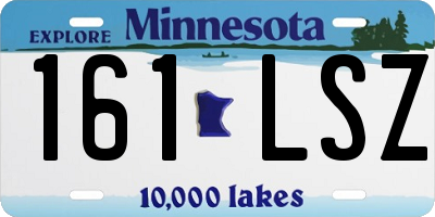 MN license plate 161LSZ