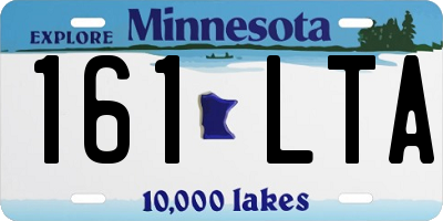 MN license plate 161LTA