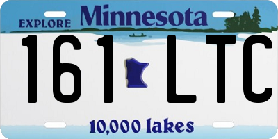 MN license plate 161LTC
