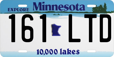 MN license plate 161LTD