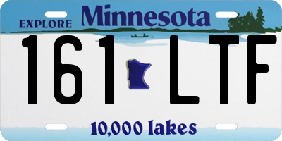 MN license plate 161LTF