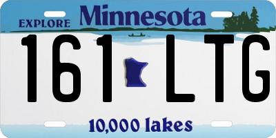 MN license plate 161LTG