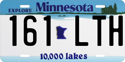 MN license plate 161LTH