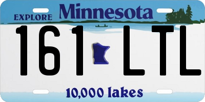 MN license plate 161LTL