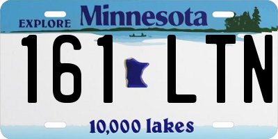MN license plate 161LTN