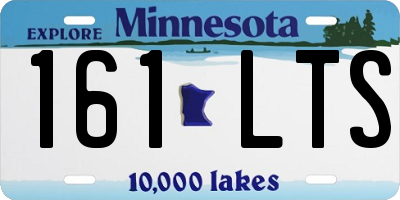 MN license plate 161LTS