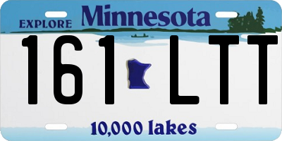 MN license plate 161LTT