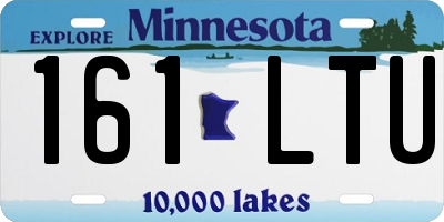 MN license plate 161LTU