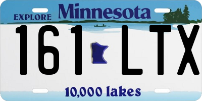 MN license plate 161LTX