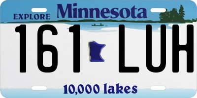 MN license plate 161LUH