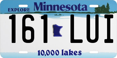 MN license plate 161LUI
