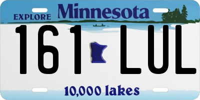MN license plate 161LUL