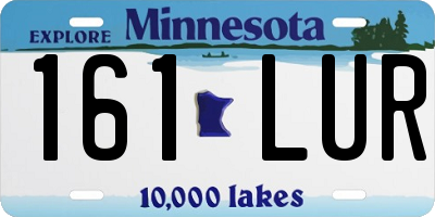 MN license plate 161LUR