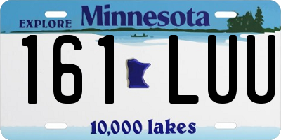 MN license plate 161LUU