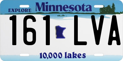 MN license plate 161LVA